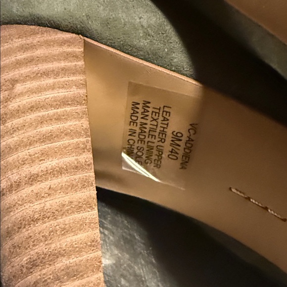 Pre-owne Vince Camuto olive green Suede Peep-Toe Boots - Picture 12 of 15